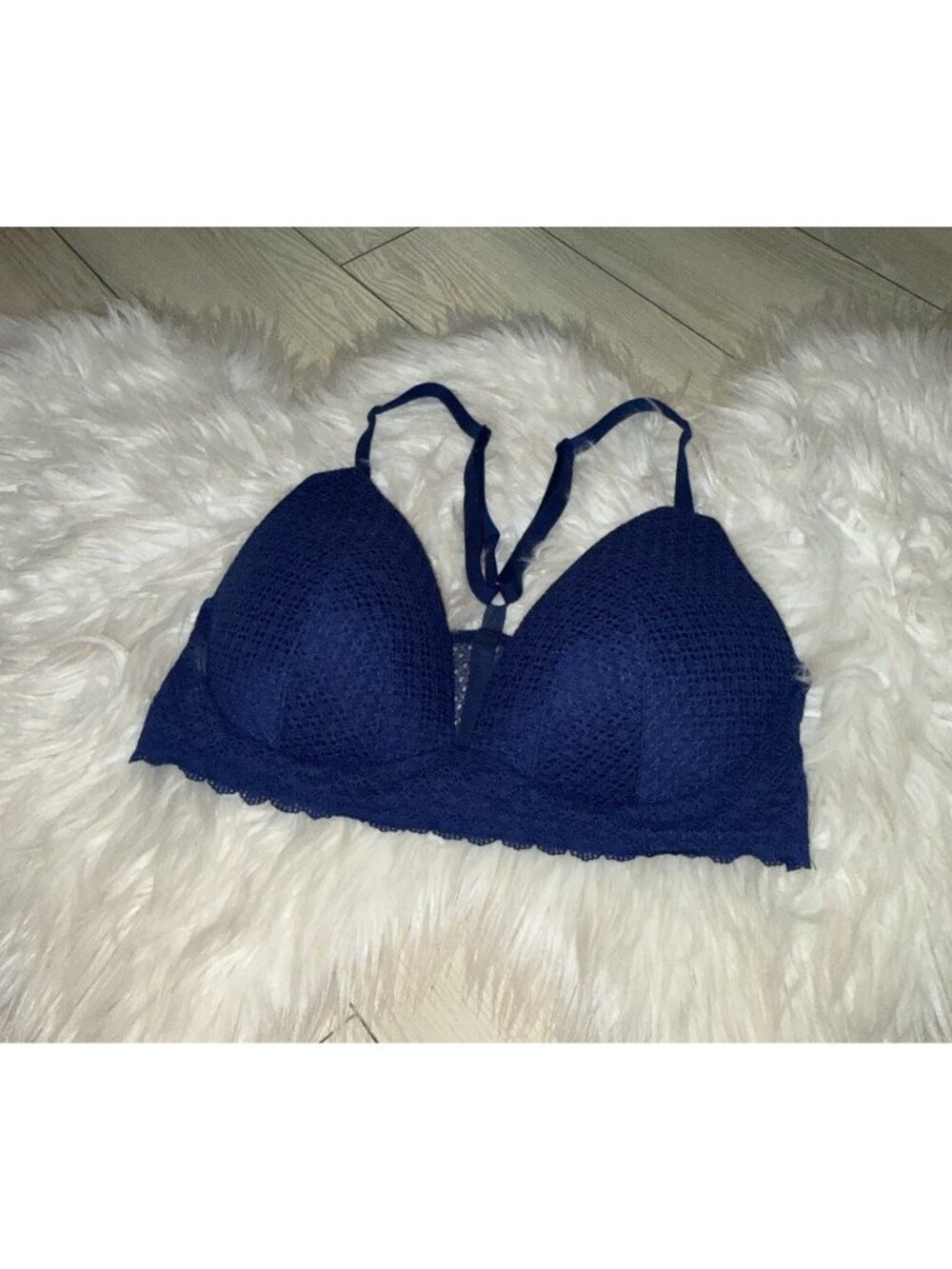 Victorias Secret Body by Victoria Lightly Lined Plunge Bra WF Womens 34D Blue